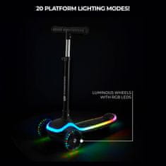 Kinderkraft Raket LED romobil na 3 kotača, crna (KRRAKE00BLK0000)