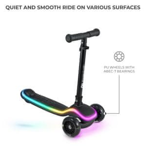 Svijetleća platforma i RGB kotači romobila RAKET