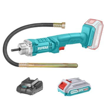 Total One-Stop Tools Akumulatorski vibrator za beton 2300rpm/20V/2.0Ah-7.5Ah/P20S (SET Baterija 1x2Ah, Punjač) (TCVLI2023011)