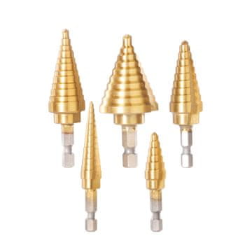 Total One-Stop Tools 5-dijelni set stepenastih svrdala HSS 4341 INDUSTRIAL (TACSD2051)