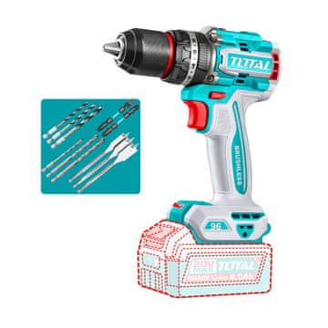 Total One-Stop Tools Kompaktna bezčetkična akumulatorska bušilica 2000prm/96Nm/P20S/ INDUSTRIAL (Bez baterije) (TIDLI209681)