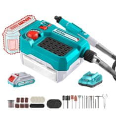 Total One-Stop Tools Akumulatorski modelarska brusilica 20V/33000rpm/P20S (SET Baterija 1x2Ah, Punjač) (TMGLI20011)