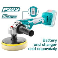 Total One-Stop Tools Akumulatorska brusilica za poliranje 20V/2800rpm/P20S/ INDUSTRIAL (Bez baterije) (TAPLI2001)