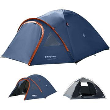 KingCamp HOLIDAY IV kamping šator za 3–4 osobe, plavi