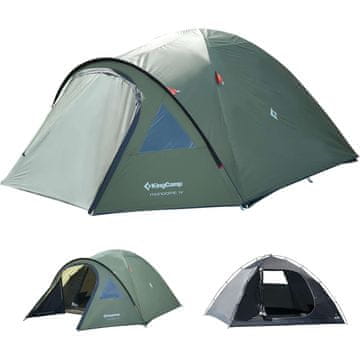 KingCamp HOLIDAY IV kamping šator za 3–4 osobe, zeleni