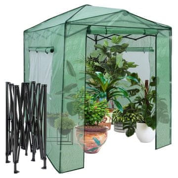 Northix Prijenosni vrtni staklenik s mogućnošću ugradnje 180 x 250 x 230 cm, zelene boje