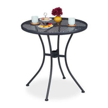 Northix Vrtni stol s otvorom za suncobran 150x90 cm crni