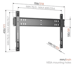 Vogels TVM5705, ELITE zidni nosač za TV od 40"-110", fiksni, max 100kg