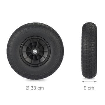 Northix Kotači za kolica 4.00-6 pune gume s adapterima, otporni na probijanje