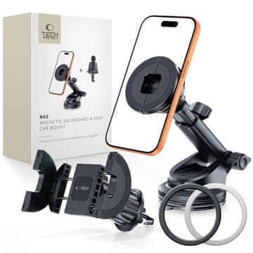 Tech-protect N62 2in1 MagSafe držač za mobitel u auto, crni