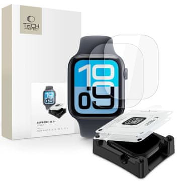 Tech-protect Supreme Set 2x zaštitno staklo za Apple Watch 4 / 5 / 6 / SE 1 / 2 / 3 (44mm)