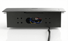 Izoxis Namještajna utičnica 21659, 3x shuko, sa kablom 1,8m, crna