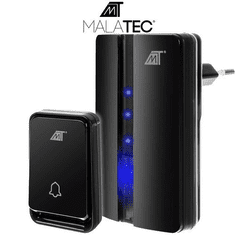 Malatec Zvono bežično 220V, 51 melodija, 9dB, crno