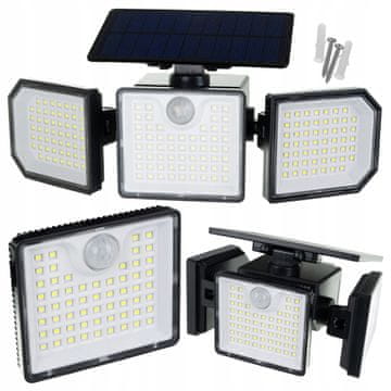 Izoksis 167 LED solarna lampa 500lm sa senzorom pokreta 1800mAh IP65 6000-6500K