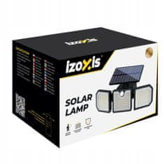 Izoksis 167 LED solarna lampa 500lm sa senzorom pokreta 1800mAh IP65 6000-6500K