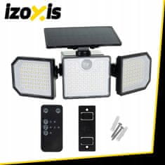 Izoksis 167 LED solarna lampa 500lm sa senzorom pokreta 1800mAh IP65 6000-6500K