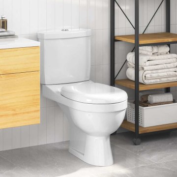 Vidaxl WC s ispiranjem, bijela keramika