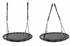 Malatec Viseća dječja ljuljačka-kružno gnijezdo 100 cm do 150 kg crna