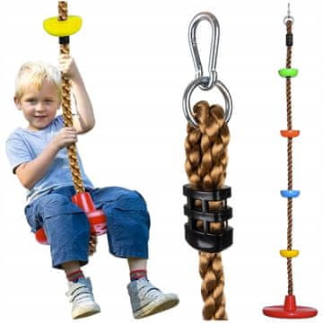 Kruzzel 2u1 PVC dječja vrtna ljuljačka za penjanje do 100 kg