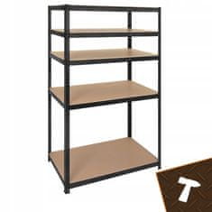 BIGSTREN Metalni stalak za odlaganje 180x100x60cm bez vijaka 200kg po polici crni