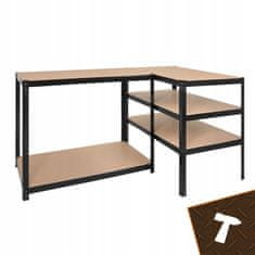 BIGSTREN Metalni stalak za odlaganje 180x100x60cm bez vijaka 200kg po polici crni