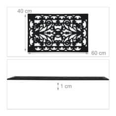 Northix Gumena prostirka za vrata s cvjetnim uzorkom i neklizajućom podlogom