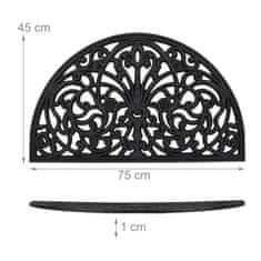 Northix Gumena prostirka za vrata s protukliznom podlogom i crnim dizajnom