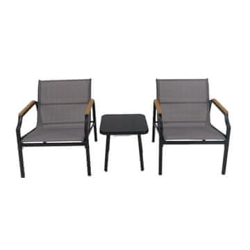 Northix Vrtni bistro set 3 dijela metalni okvir stol i 2 stolice