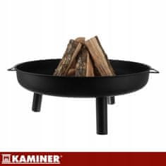 Kaminer Vrtno željezno ognjište 80 cm s ručkama crno