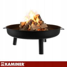 Kaminer Vrtno željezno ognjište 80 cm s ručkama crno