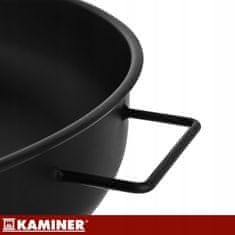 Kaminer Vrtno željezno ognjište 80 cm s ručkama crno