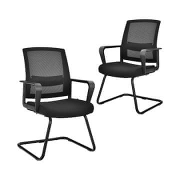 Northix Ergonomske mrežaste uredske stolice, set od 2, nosivost 136 kg