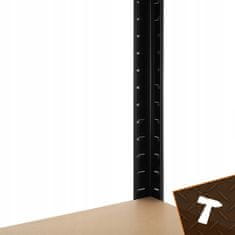 BIGSTREN Metalni stalak za odlaganje 180x90x40cm bez vijaka 200kg po polici crni