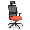 Northix Ergonomska uredska stolica s naslonom i lumbalnom potporom, 3D naslon za glavu, nosivost 180 kg