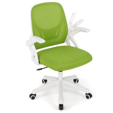 Northix Ergonomska uredska stolica, zelena, preklopivi nasloni za ruke, visina sjedala 45-53 cm