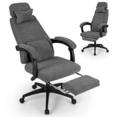 Northix Ergonomska uredska stolica s naslonom za leđa i osloncem za noge, podesivi naslon