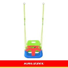 Kruzzel Dječja ljuljačka 3u1 s ogradom - Zelena/Plava