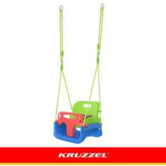 Kruzzel Dječja ljuljačka 3u1 s ogradom - Zelena/Plava