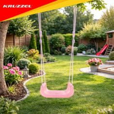 Kruzzel Dječja ljuljačka 3u1 s ogradom – Pastelne boje