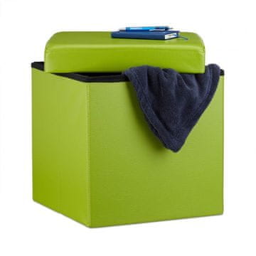 Northix Sklopiva stolica od umjetne kože – elegantno sjedenje s prostorom za pohranu