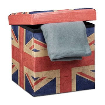 Northix Tabure s prostorom za pohranu – Trend motiv, 40L