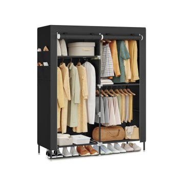 Songmics Ormar od tkanine 45x127x180 cm Crni