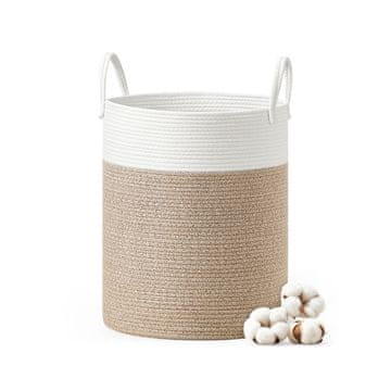 Songmics Košara za rublje 35x35x50 cm Bijela