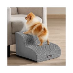 Songmics Stepenice za kućne ljubimce 2 stepenice 40x40x30 cm siva