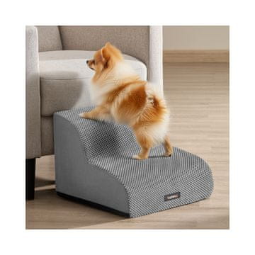 Songmics Stepenice za kućne ljubimce 2 stepenice 40x40x30 cm siva