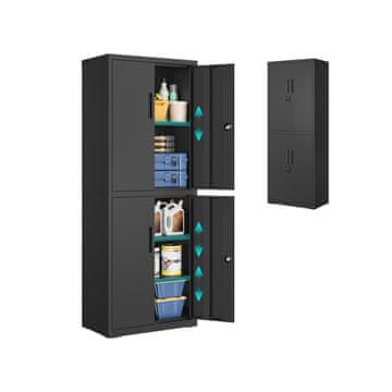 Songmics Ormarić za arhiviranje 40x60x180 cm Crni