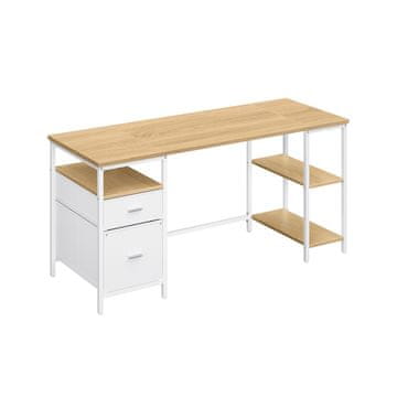 Songmics Radni stol s 2 police 160x60x76 cm smeđi