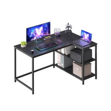 Songmics Ugaoni radni stol 110x80x76 cm Crni