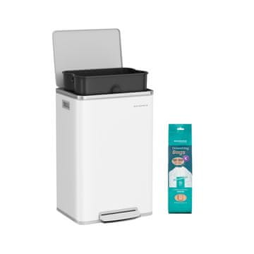 Songmics Kanta za smeće 41.6x37.2x64.7 cm Bijela