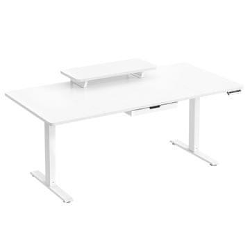 Songmics Visoko podesivi stol 160x80x72-120 cm bijeli